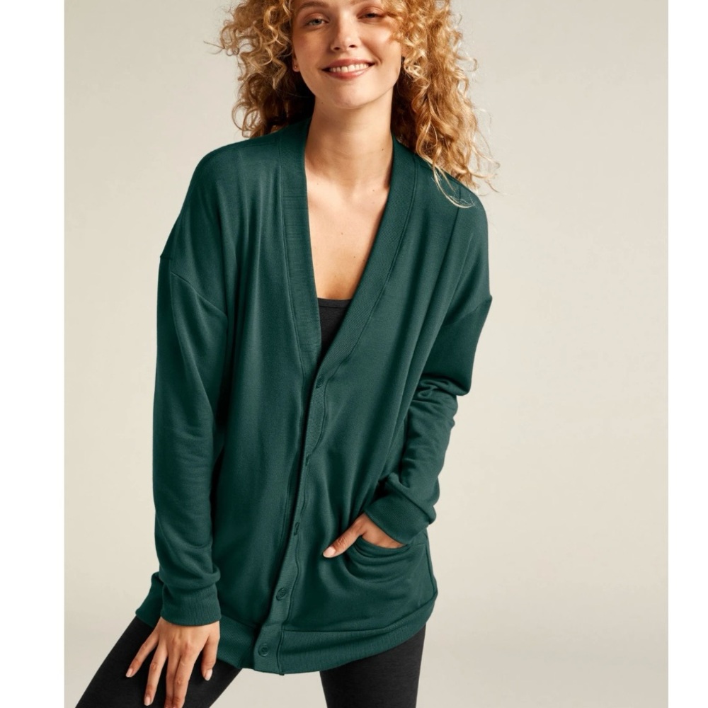 BEYOND YOGA Carefree Button Up Long Sleeve Cardigan Size S